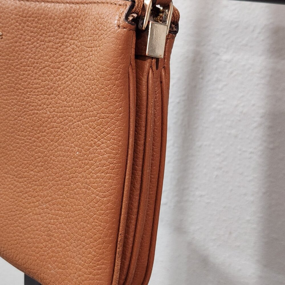kate spade ♤ Saddle Tan Leather Crossbody Gold - Picture 6 of 16
